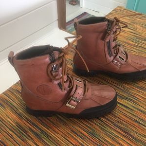 Ralph Lauren Moto Biker Boots